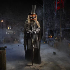 7 Ft Grave & Bones Animated LED Guardian of the Gourds Halloween Animatronic picture