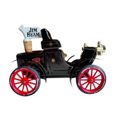 Vtg Jim Beam Oldsmobile Decanter Car Black Red Wheels Vintage Liquor Bottle 1972 picture