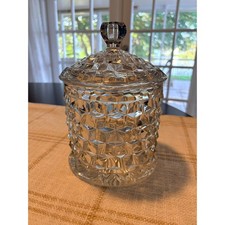 Vtg Fostoria American Biscuit Barrel Cookie Jar #2056 Grandmillenial Cottage picture