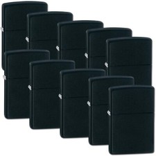 Zippo Black Matte Lighter Set of 10 picture