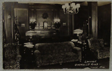 RPPC 1920s Janesville WI CHEVROLET CLUB Mini CHRISTMAS TREE Lounge Rare Postcard picture