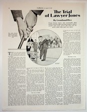 Collier's 1929 Original Print Article The Trial of Lawyer Jones 10x13 picture