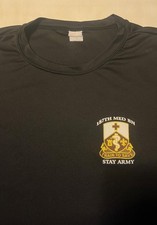 SS Black T shirt, 187th Medical Battalion, Fort Sam Houston TX, Size XL US Army picture