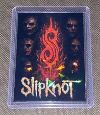 Slipknot Custom Holofoil Refractor Prizm Card in top loader mini poster picture
