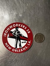 New Orleans Ironworker Hardhat Sticker 3” Diameter picture