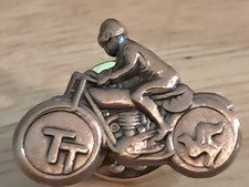 isle of man TT tourist trophy small pin badge  iom manx man picture