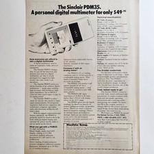 Vintage 1978 Sinclair PDM35 Personal Digital Multimeter Print Ad Clive Sinclair picture