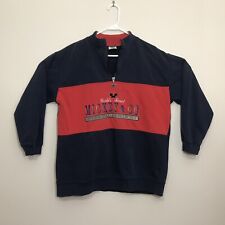 Vtg World's Finest Mickey & Co Special Edition Sweatshirt Size L? Navy Blue Red picture