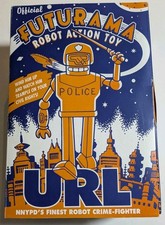 Futurama URL Official Tin Wind-Up Robot Crime Fighter NNYPD Police Figure Toy picture