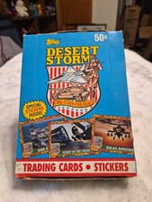 1991 Topps Desert Storm Blue Series 1 Wax Box 36 Unopened Packs Opened Box. picture