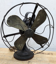 Antique Vintage GE Electric Fan 12” Brass Blade *For Parts Or Repair* picture