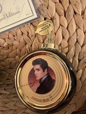2 Vtg 1999 Elvis Presley Bradford Exchange Christmas Ornaments Porcelain COA picture