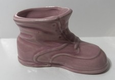 VTG Ceramic PINK baby shoe art pottery planter unmarked picture