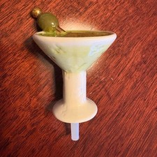 Rare retired Nora Fleming Martini Glass Mini picture