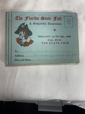 Florida State Fair - Vtg 1949 Souvenir Folder W/ Color Pictures - Tampa, Fla. picture