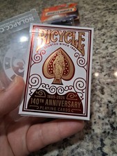 Limited Edition Bicycle 140th Anniversary Playing Cards - Red & Gold Foil Deck f picture