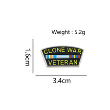 Clone-War Veteran Metal Enamel Pin Galactic Republic Soldier Badge Campaign picture