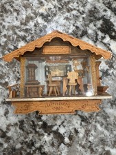 Vintage 1963 German Bavarian  wood  shadow box picture