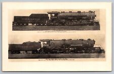 Denver And Rio Grande Western Locomotive Comparison Real Photo Postcard. RPPC picture