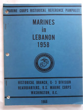 MARINES in LEBANON 1958 ORIGINAL ISSUE 1966 Marine Corps Historical Reference picture