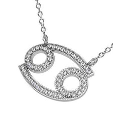 Cancer Constellation Necklace Sterling Silver, Cancer Necklace, Zodiac Necklace picture