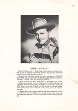 Jimmy Wakely Cowboy Western Film Star Capitol Records Portrait Vtg Mag Biography picture