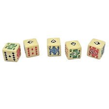 Vintage Poker Dice Set of 5 Ace of Spades picture