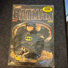 Kellogg's Batman Cereal Box 1989 Sealed Original Black/Yellow w/ Bank picture