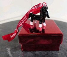 NEW Busch Gardens Glass Clydesdale Horse Ornament Pass Holder Exclusive picture