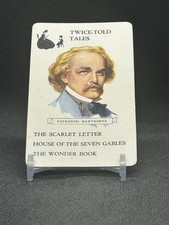 Nathanial Hawthorne 1943 Card  Authors Parker Brothers Twice Told Tales picture