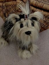 Adorable,rare Fuzzy Nation 'Love on a leash' Yorkie' Puppy Purse Handbag picture