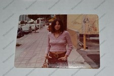 street scene candid pretty woman short hair 80's VINTAGE PHOTOGRAPH  Rp picture