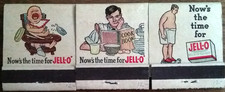 Lot of 3  Vintage Jell-0 Unused Matchbooks with Jell-O Recipes picture
