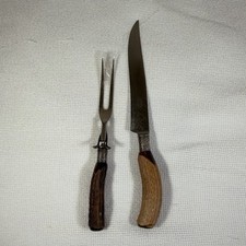 Vintage Lamson Goodnow Turkey Carving Set Knife Fork  Sterling Silver Handle picture