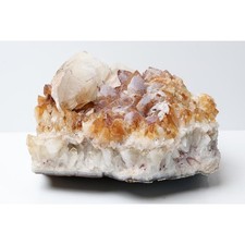 Brazilian Heat-Treated Citrine with Calcite, Large 4 lb 11 oz Crystal Cluster picture