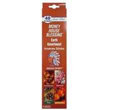 MONEY HOUSE BLESSING (EARTH ASSORTMENT), INDIAN SPIRIT (1 pack of 40 Sticks) picture