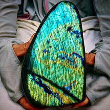 3.3 LB Natural Polished Labradorite Freeform Specimen Iridescent Flash decor picture