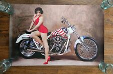 Vintage BIKINI POSTER MOTORCYCLE Autographed  picture