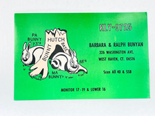 Vintage QSL Card Ham CB Amateur Radio Bunny Hutch Base Barbara Ralph Bunyan picture