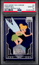 2023 Topps Chrome Disney 100 Tinkerbell Purple Refractor /299 PSA 10 Peter Pan picture