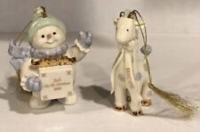 Set Of 2 Lenox Handcrafted Ornaments - Personalized (See Description) picture