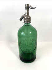 Vtg Green Seltzer Soda Bottle Argentina DANIEL BELLO BUENO AIRES 1 Liter picture