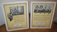 TWO 1923 Easel Back Signs, For Wellsworth Glasses, (Eyeglasses & Frames) picture