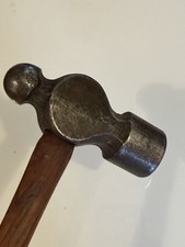 Vintage VLCHEK Wooden Wood Handle Ball Peen Hammer Made In USA 12” picture