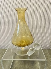 Vtg Czech Art Deco Footed Perfume Dauber Bottle Over 7” Tall Excellent Cond picture