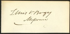 Lewis V Bogy d1877 signed autograph 2x5 cut US Senator Missouri ^ picture
