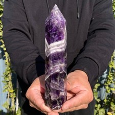 1.16LB Natural Dream Amethyst Crystal Column Magic Wand Obelisk Point Healing picture