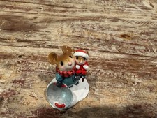 Wee Forest Folk M-705 - Saucer Sliders. So cute Santa Baby. WFF Box picture