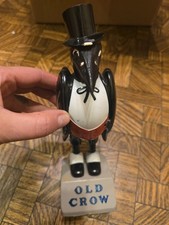 Vintage Old Crow Whiskey Bar Advertising Figure Statue 9” Plastic picture