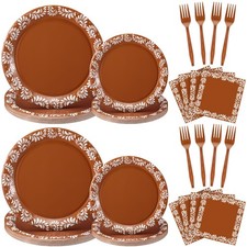 AmazingSpark 122 Pcs Brown Cielito Lindo Baby Shower Decorations Set for 24 picture